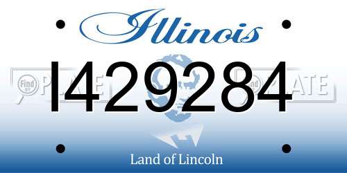 I429284 Illinois License Plate
