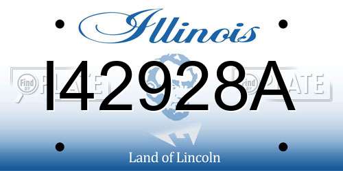 I42928A Illinois License Plate