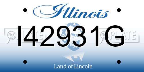 I42931G Illinois License Plate