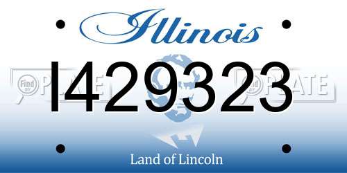 I429323 Illinois License Plate