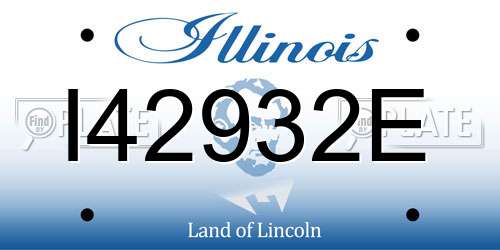 I42932E Illinois License Plate