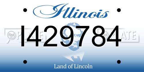 I429784 Illinois License Plate