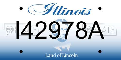 I42978A Illinois License Plate