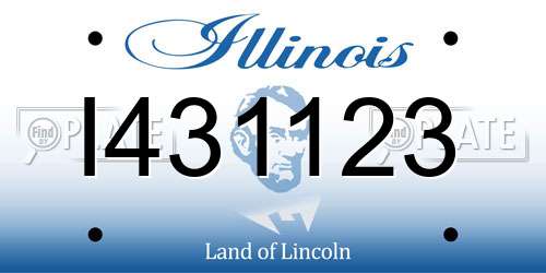 I431123 Illinois License Plate