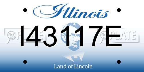 I43117E Illinois License Plate