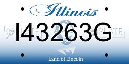 I43263G Illinois License Plate