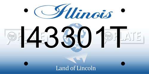 I43301T Illinois License Plate
