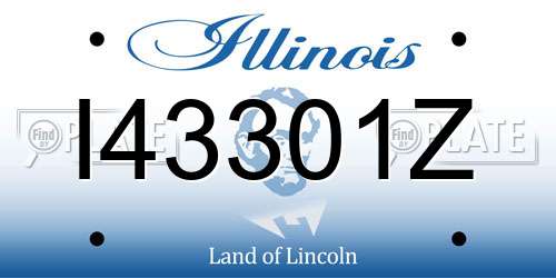 I43301Z Illinois License Plate