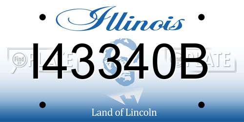 I43340B Illinois License Plate