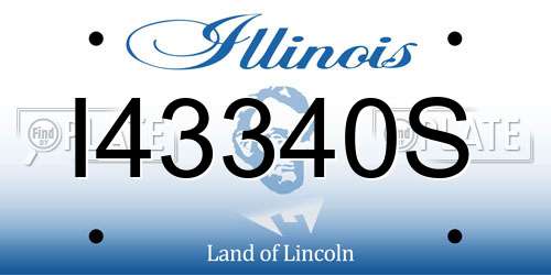 I43340S Illinois License Plate