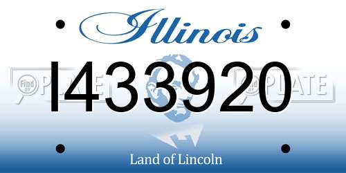 I433920 Illinois License Plate