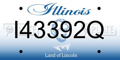 I43392Q Illinois License Plate