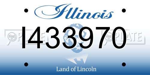I433970 Illinois License Plate