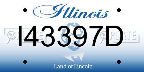 I43397D Illinois License Plate