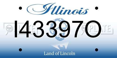 I43397O Illinois License Plate
