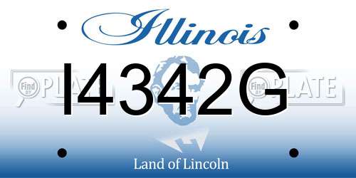 I4342G Illinois License Plate