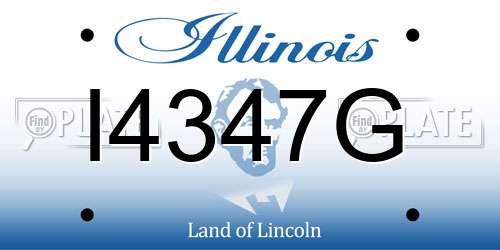 I4347G Illinois License Plate