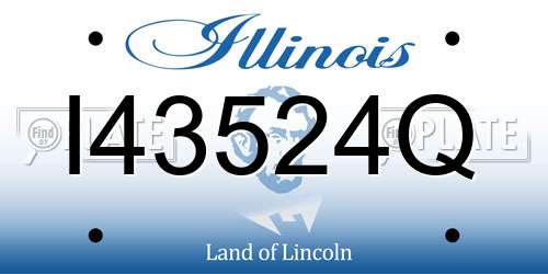 I43524Q Illinois License Plate