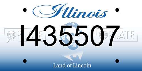I435507 Illinois License Plate