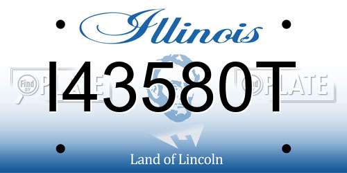 I43580T Illinois License Plate