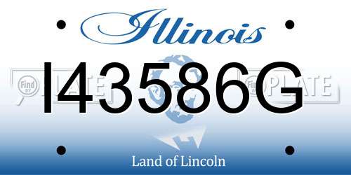I43586G Illinois License Plate