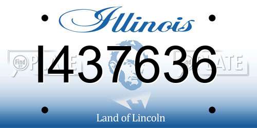 I437636 Illinois License Plate