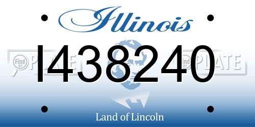 I438240 Illinois License Plate