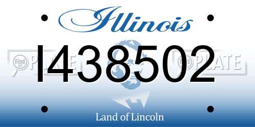 I438502 Illinois License Plate
