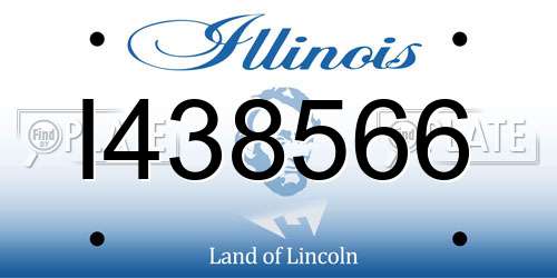 I438566 Illinois License Plate