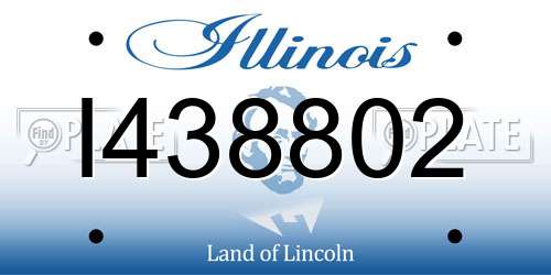 I438802 Illinois License Plate