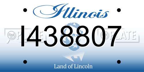 I438807 Illinois License Plate