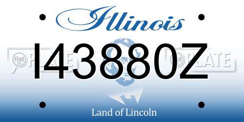 I43880Z Illinois License Plate