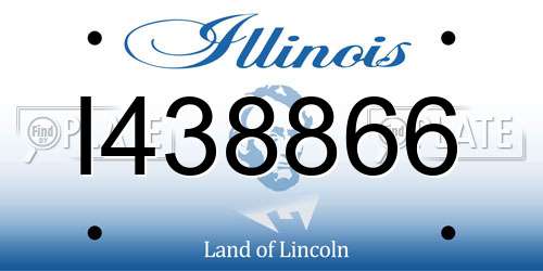 I438866 Illinois License Plate