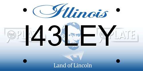 I43LEY Illinois License Plate