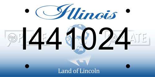 I441024 Illinois License Plate