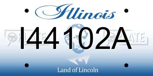 I44102A Illinois License Plate