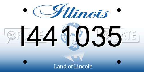 I441035 Illinois License Plate