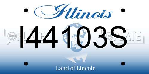 I44103S Illinois License Plate