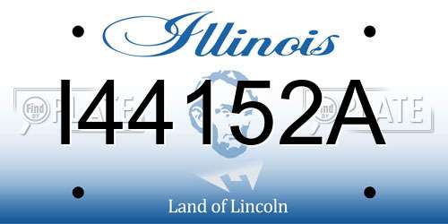 I44152A Illinois License Plate