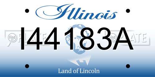 I44183A Illinois License Plate