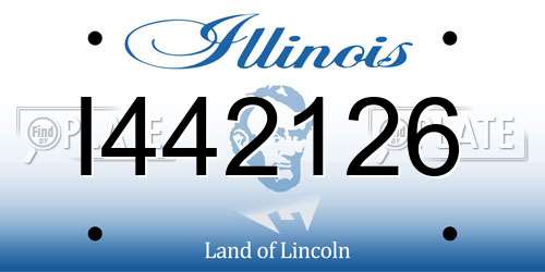 I442126 Illinois License Plate