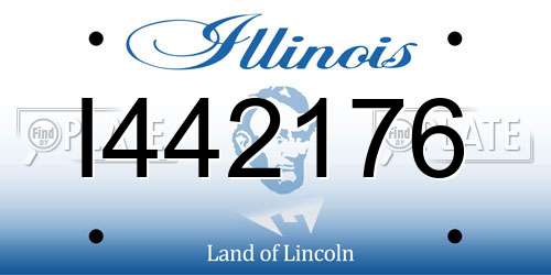 I442176 Illinois License Plate