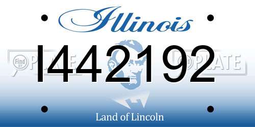 I442192 Illinois License Plate