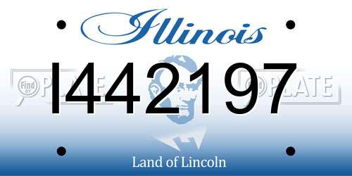 I442197 Illinois License Plate