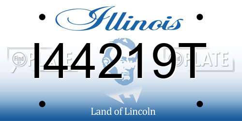 I44219T Illinois License Plate