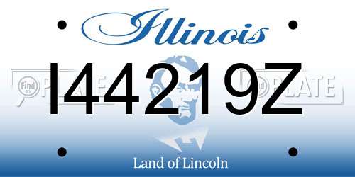 I44219Z Illinois License Plate