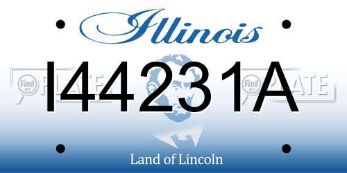 I44231A Illinois License Plate
