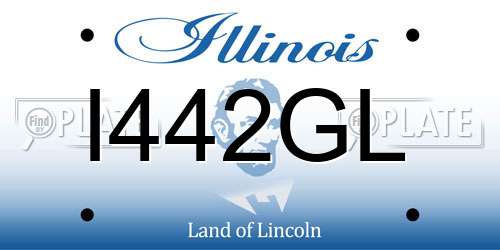 I442GL Illinois License Plate