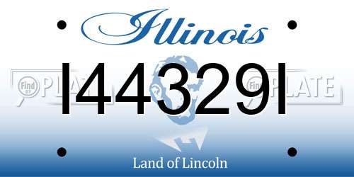 I44329I Illinois License Plate