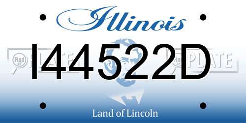 I44522D Illinois License Plate